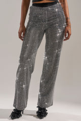 LET IT GO RHINESTONE WIDE LEG PANT