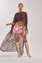 IT GIRL BLOUSE IN BROWN