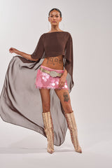 IT GIRL BLOUSE IN BROWN
