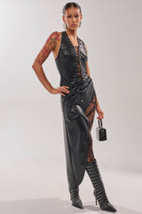TALIA LACE UP DRAPE TOP