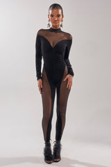 MESH TO IMPRESS LONG SLEEVE JUMPSUIT