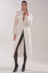 WHEREVER YOU ARE CUTOUT TRENCH IN WHITE