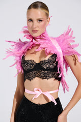 HERE FOR THE DRAMA FEATHER BOLERO