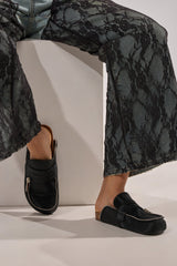 AZALEA WANG LIMERICK BLACK METAL EMBELLISHMENT FLAT