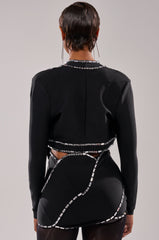 TOO HOT FOR THIS RHINESTONE BLOUSE