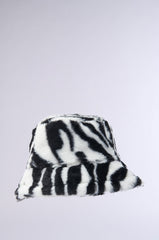 WILD CHILD ZEBRA FAUX FUR HAT