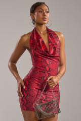 COCKY AF RHINESTONE SNAKE MINI DRESS