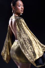 GOLDEN HOUR RHINESTONE MINI DRESS
