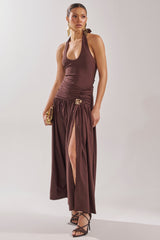 PERFECT RUCHED MAXI SKIRT