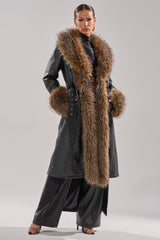 VOODOO FUR TRIM TRENCH