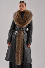 VOODOO FUR TRIM TRENCH