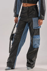 DOWN TIME MIXED MEDIA CARGO PANT