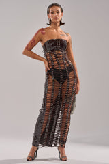 ONE OF ONE LACE UP MAXI DRESS