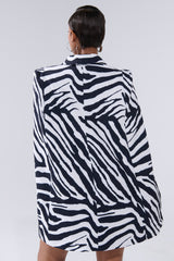 WILD SIDE PRINTED BLAZER DRESS