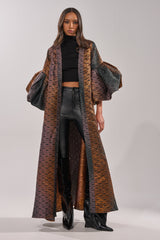 FLORENCE BROCADE PUFF SLEEVE DUSTER