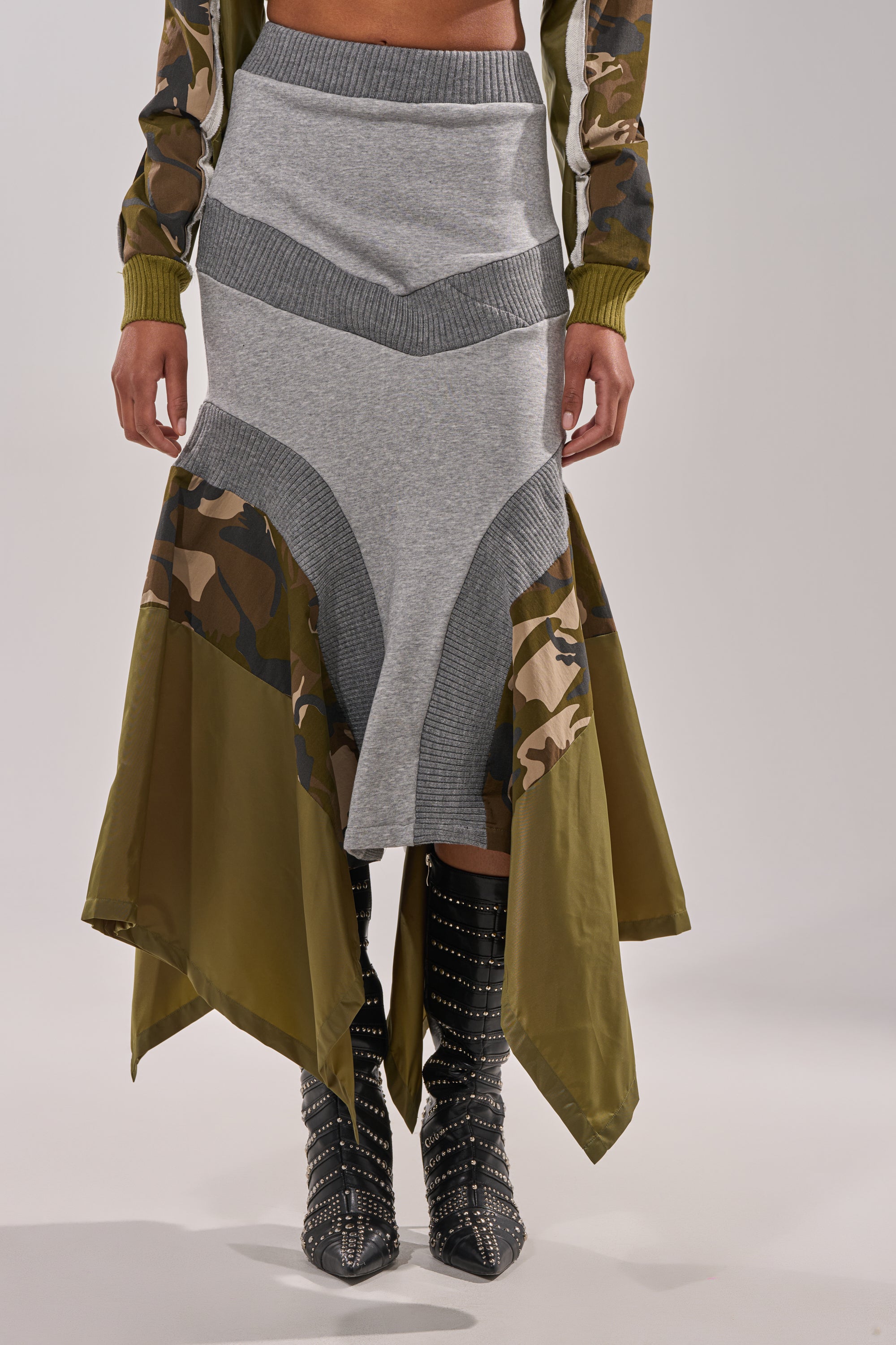 INES COLORBLOCKED MAXI SKIRT