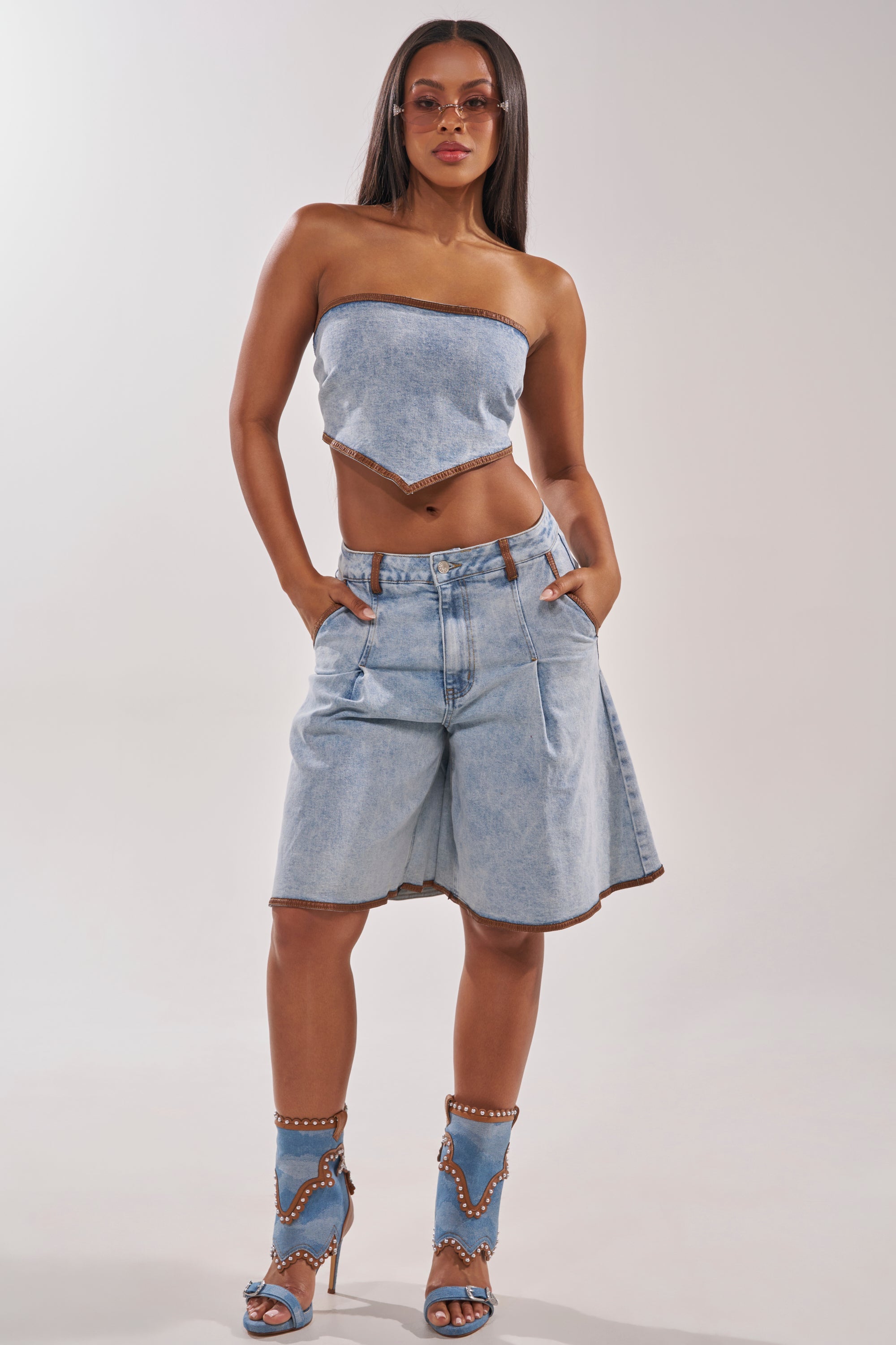 TOO COOL FOR THIS CORSET IN DENIM