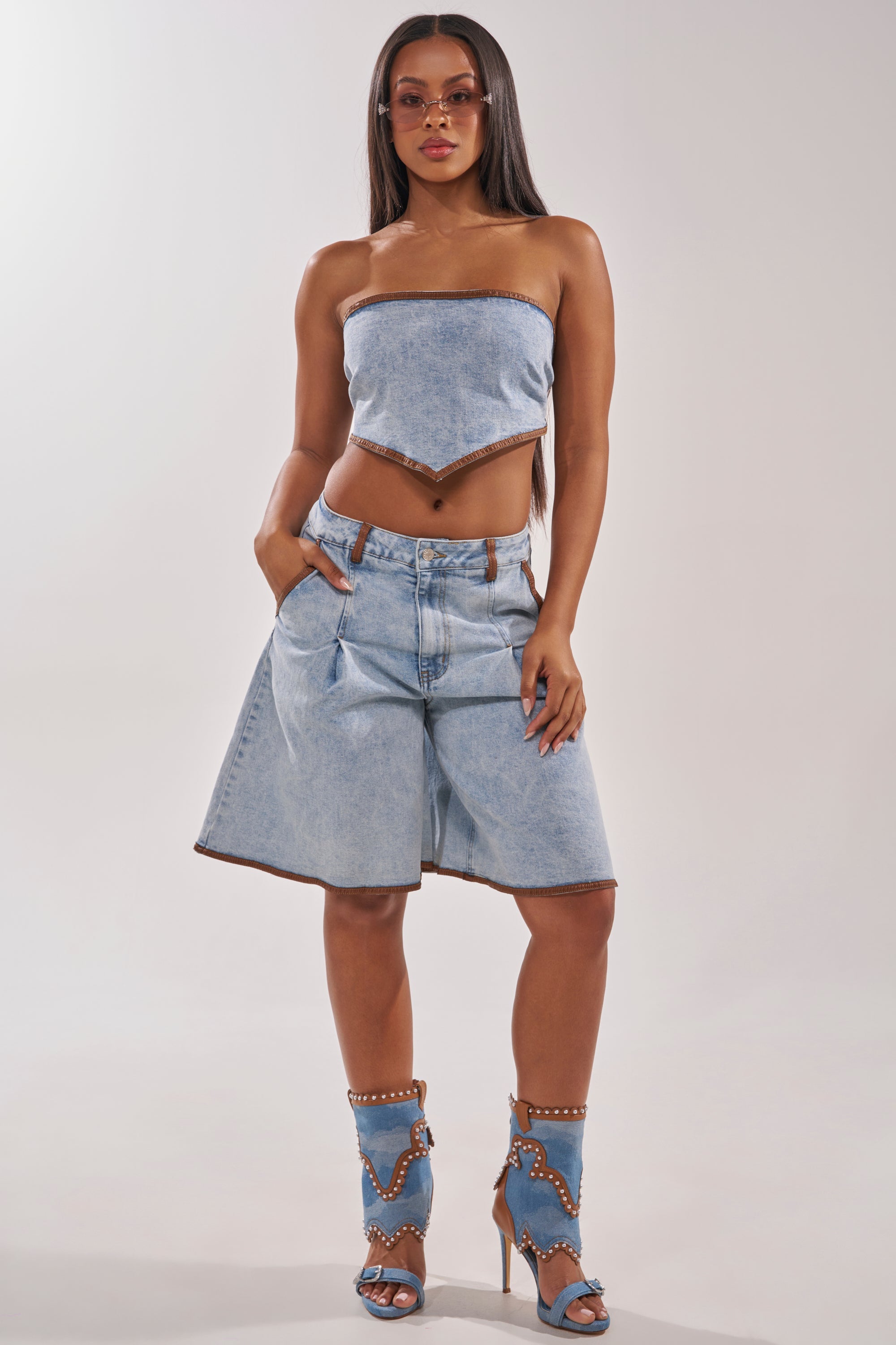 TOO COOL FOR THIS CORSET IN DENIM