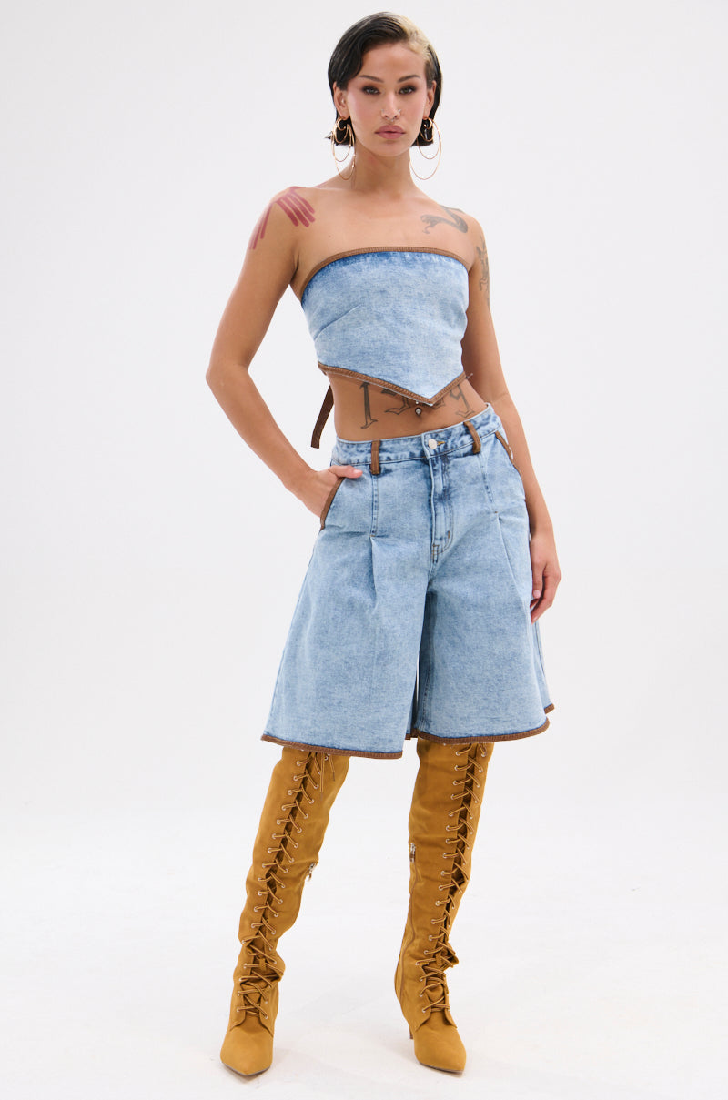 TOO COOL FOR THIS CORSET IN DENIM