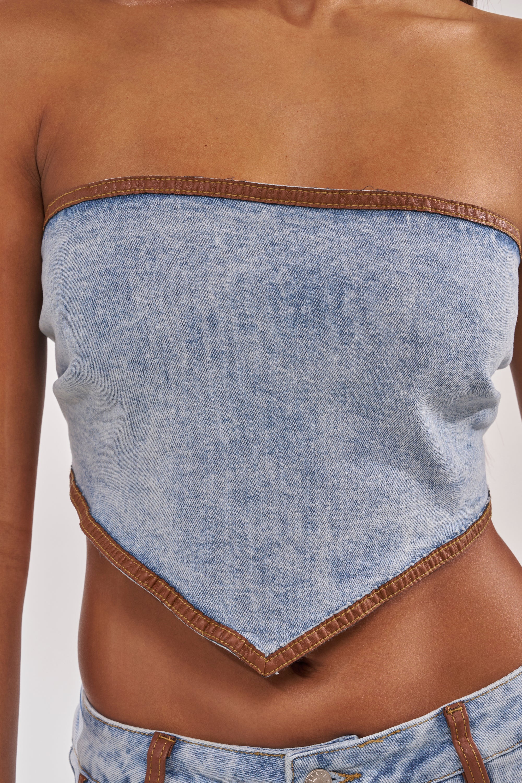 TOO COOL FOR THIS CORSET IN DENIM