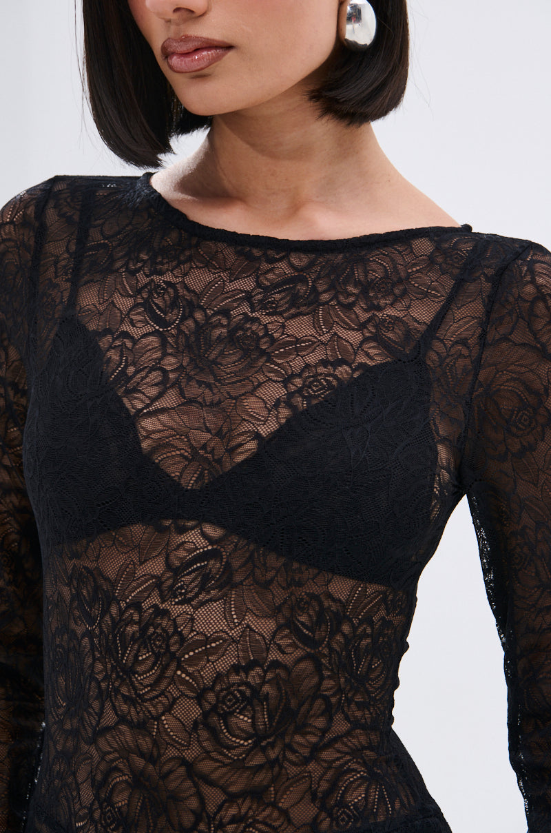 ONLY IF THERE'S BOTTLE SERVICE LACE JUMPSUIT