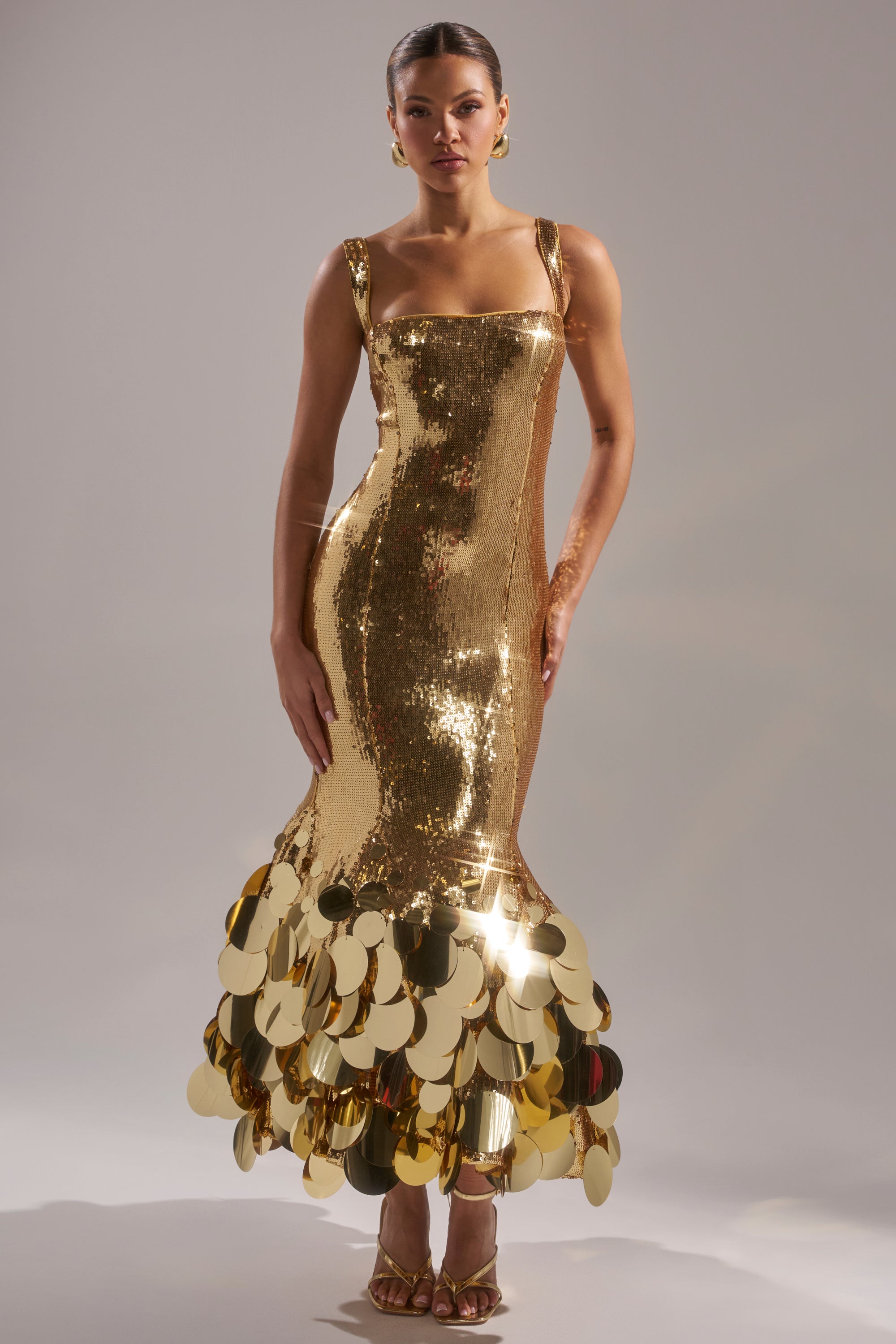 LIFE OF THE PARTY SEQUIN MIDI DRESS