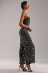 CLARA RHINESTONE WIDE LEG JUMPSUIT