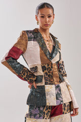 MADE YOU LOOK PATCHWORK BLAZER