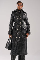 MADISON AVE QUILTED TRENCH