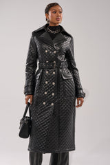 MADISON AVE QUILTED TRENCH