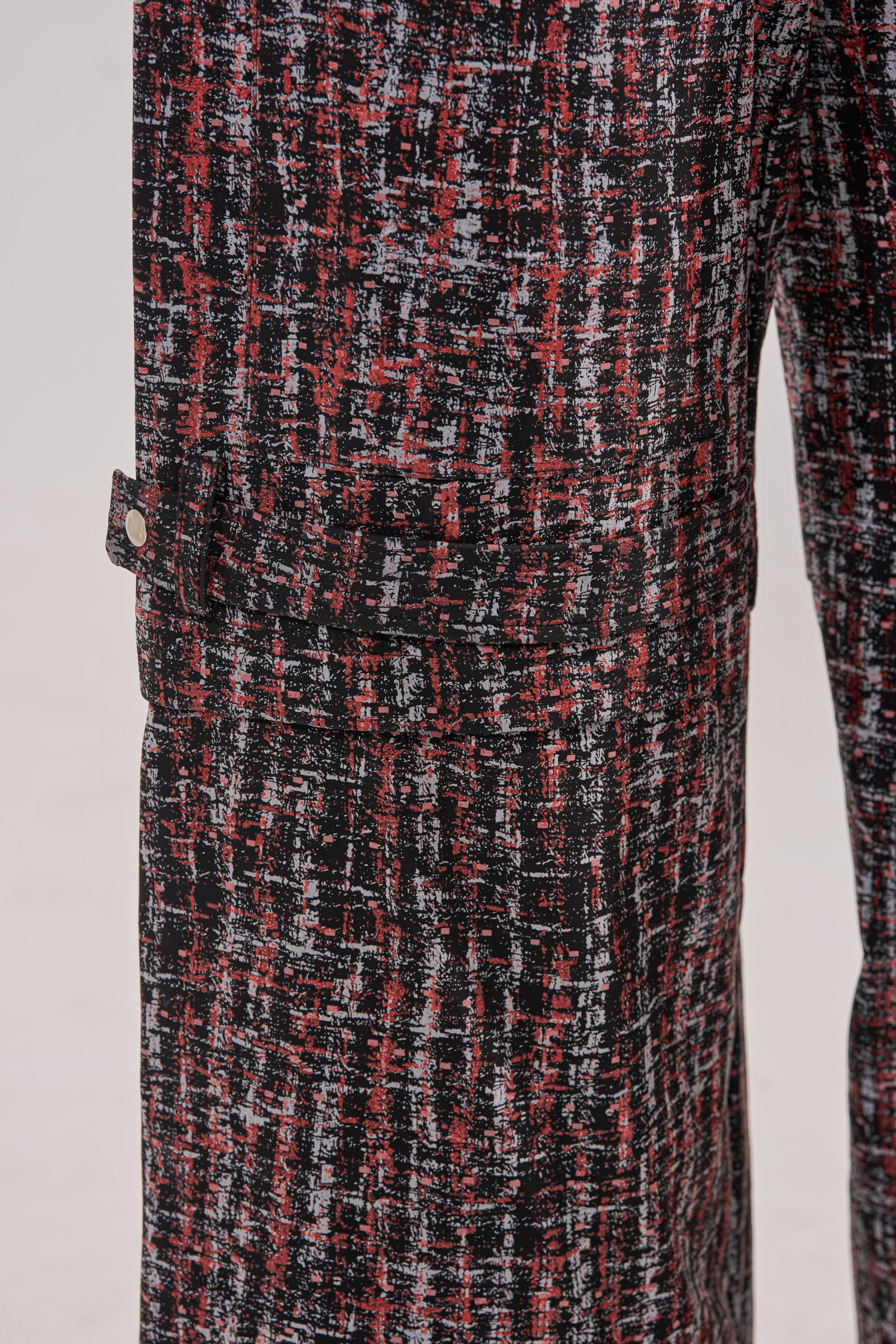WORK IT FAUX LEATHER PLAID TROUSER