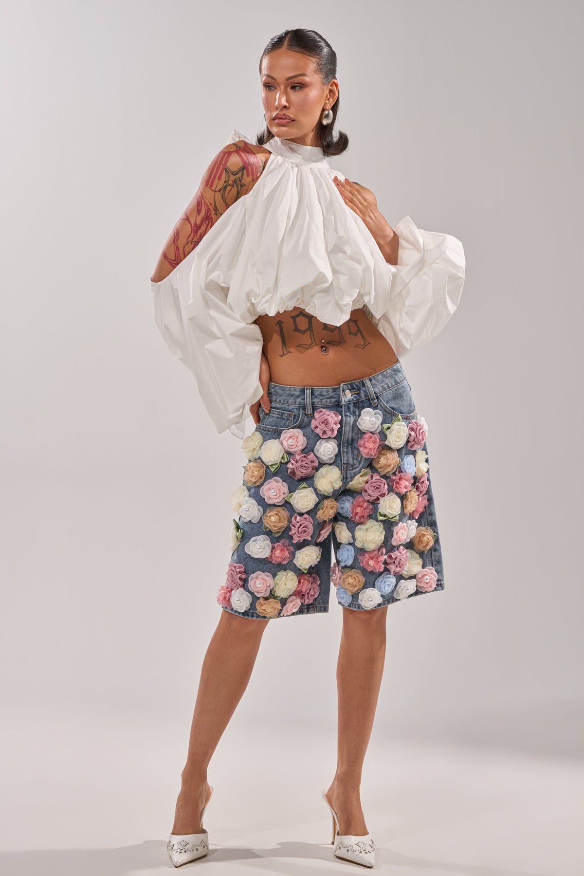IRIS FLORAL BERMUDA SHORT
