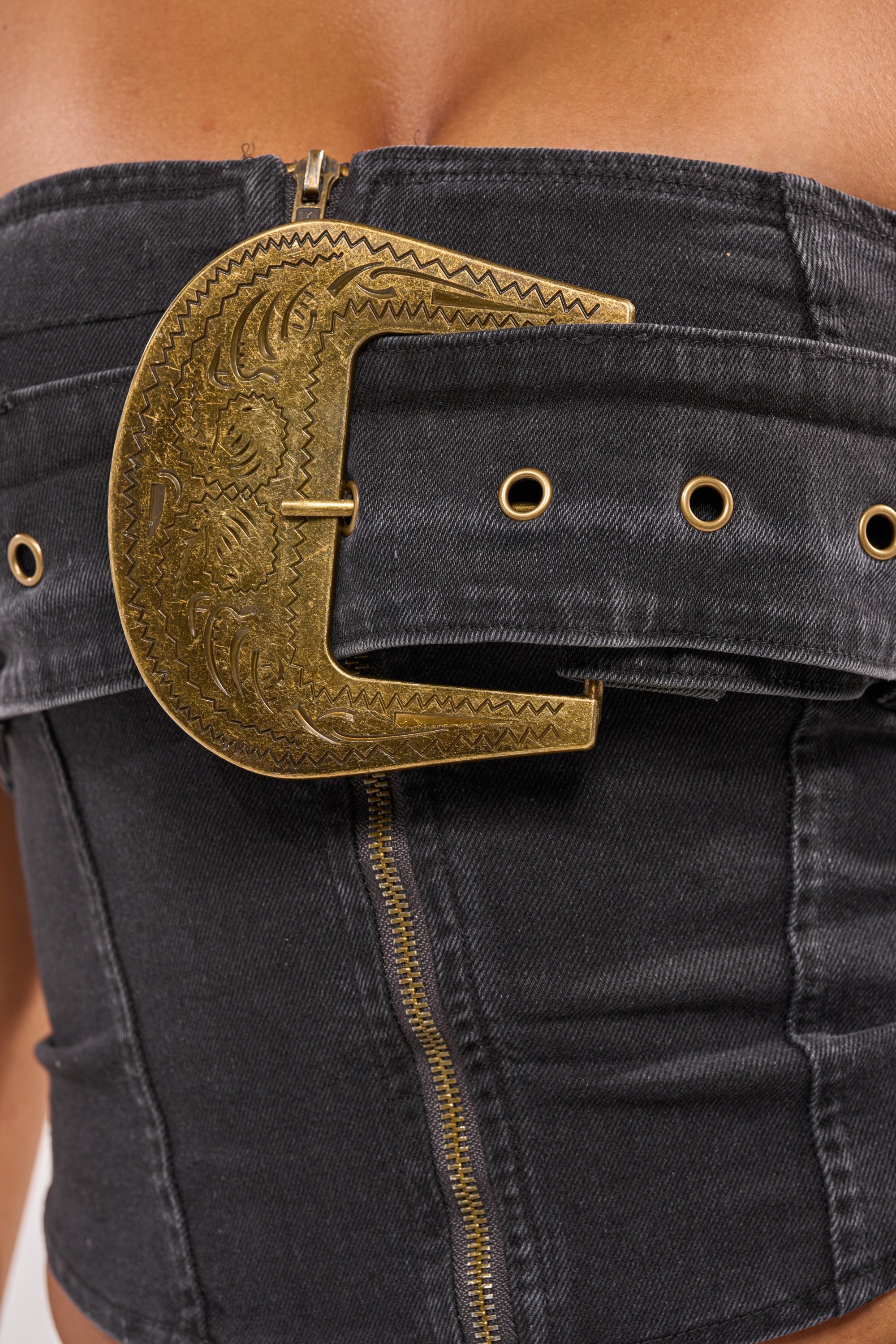 BUCKIN DENIM TUBE TOP