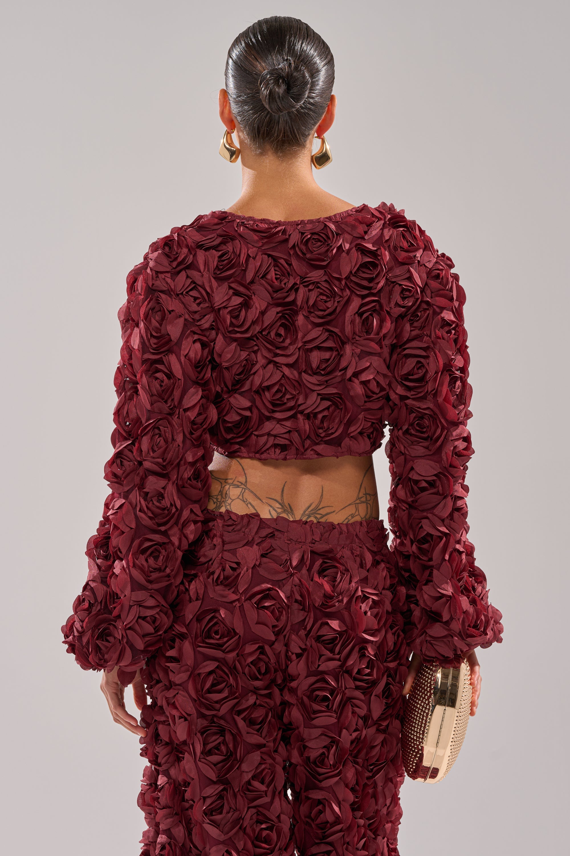 ROSE PETALS FLORAL SHRUG