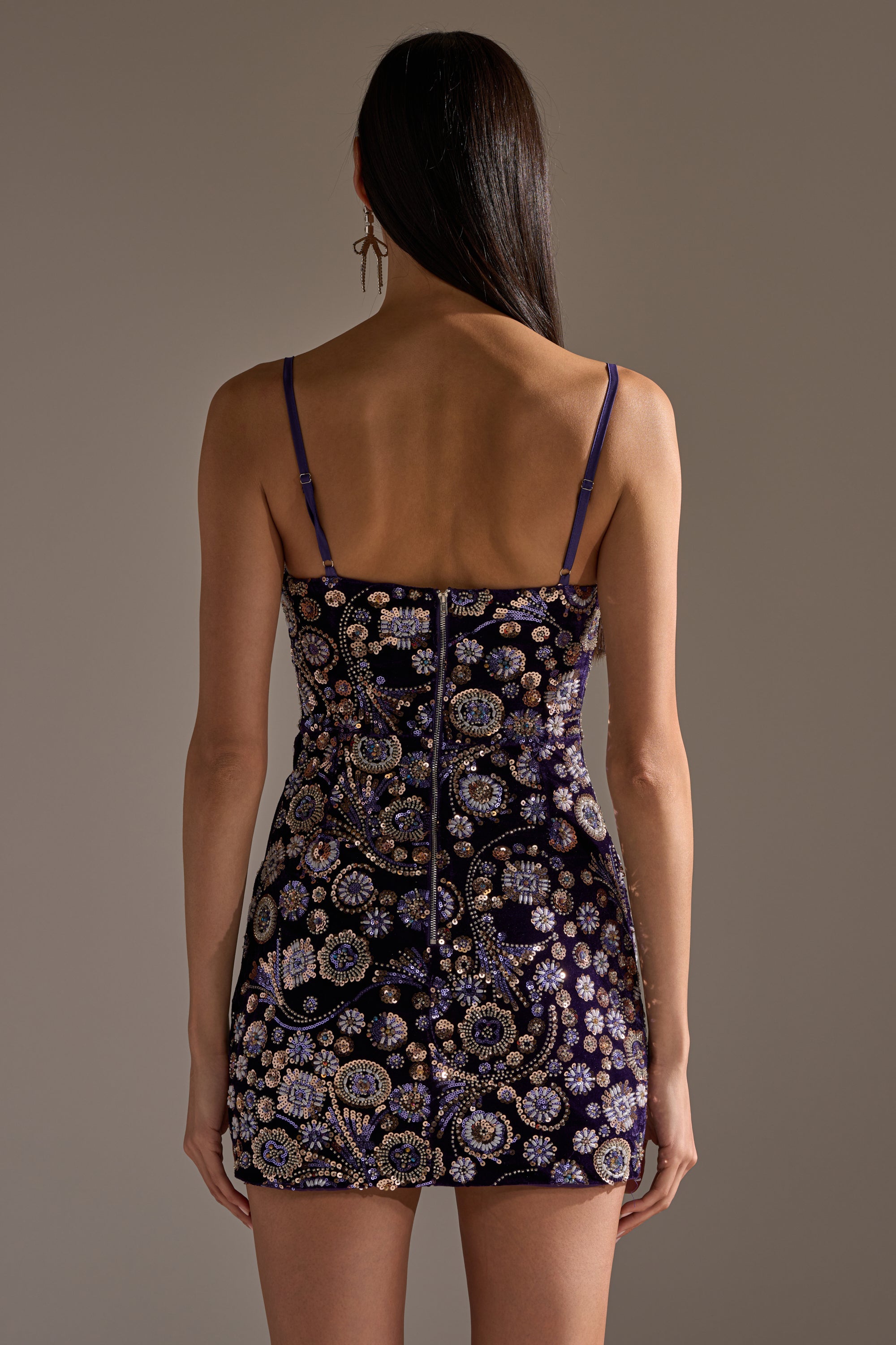 RUNAWAY BEADED MINI DRESS