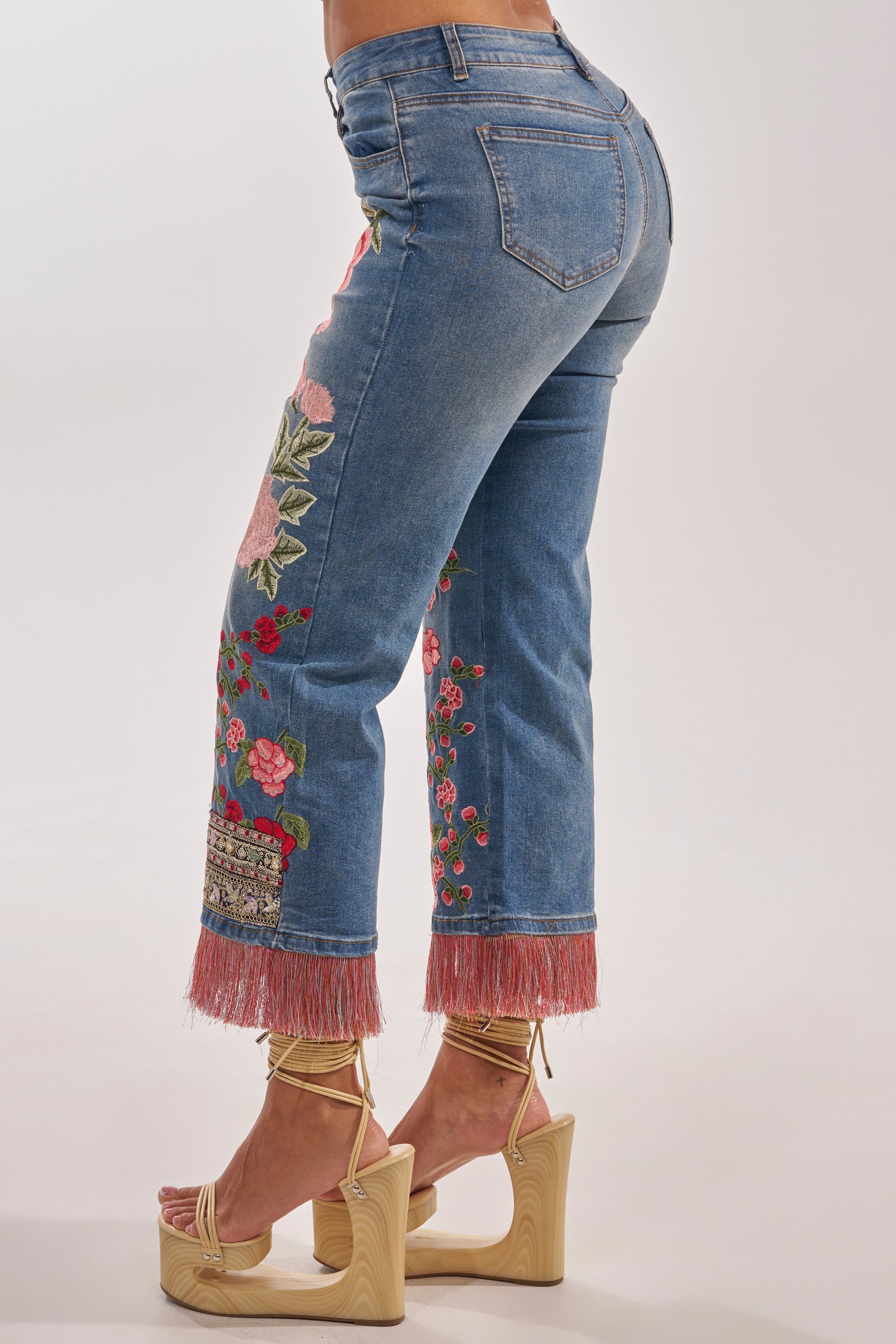 FLORAL FOR DAYS STRAIGHT LEG DENIM