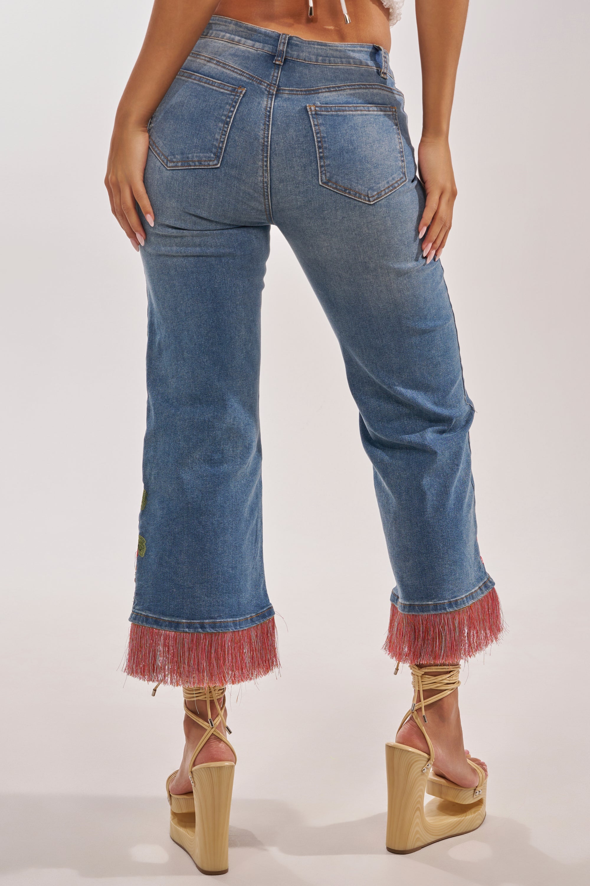 FLORAL FOR DAYS STRAIGHT LEG DENIM