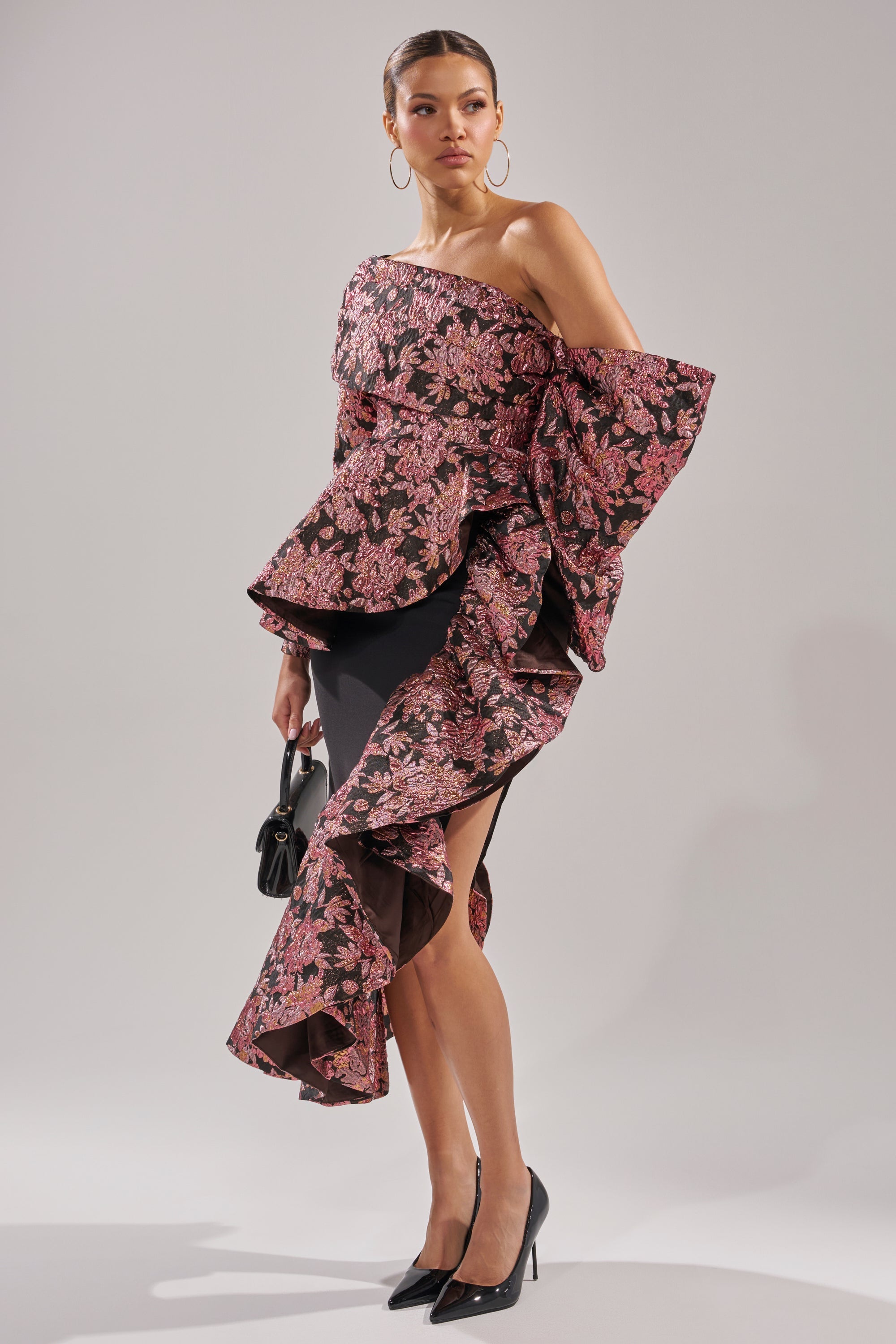 SO MUCH IN LOVE BROCADE MAXI SKIRT