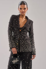 GET CLOSER EMBELLISHED BLAZER