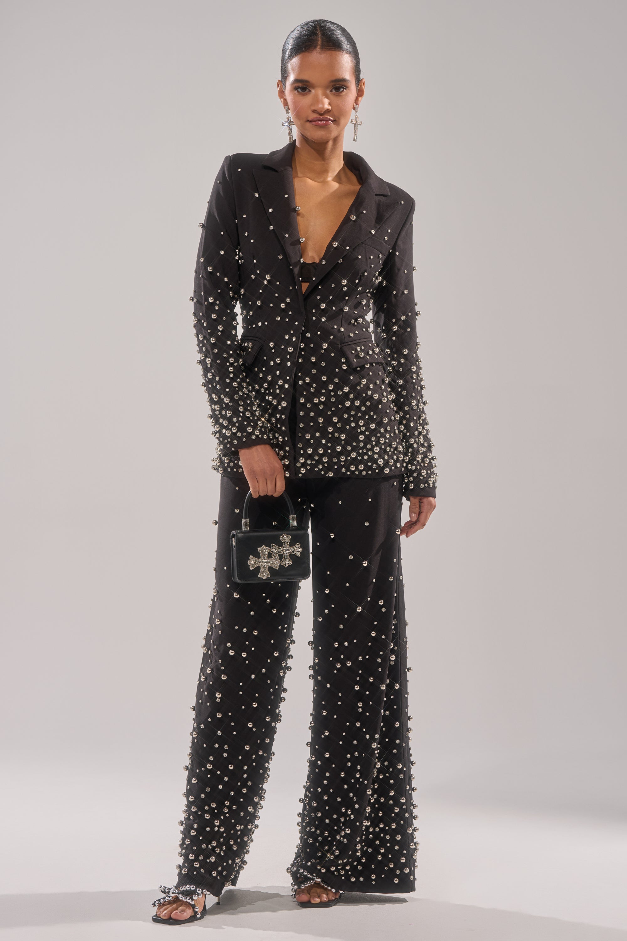 GET CLOSER EMBELLISHED BLAZER