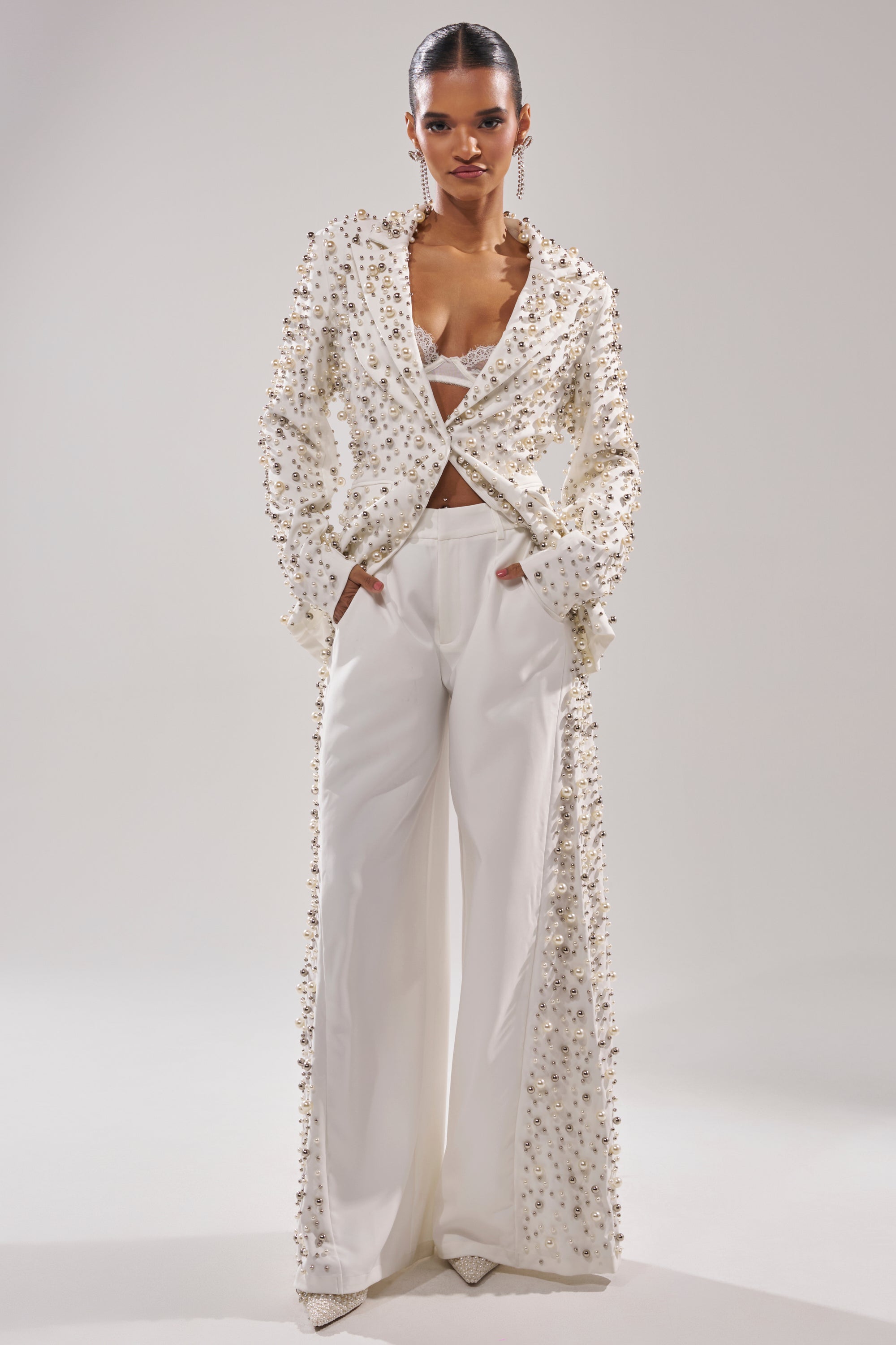 KEEP IT GOING EMBELLISHED BLAZER