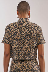 LEOPARD SISTA BUTTON DOWN