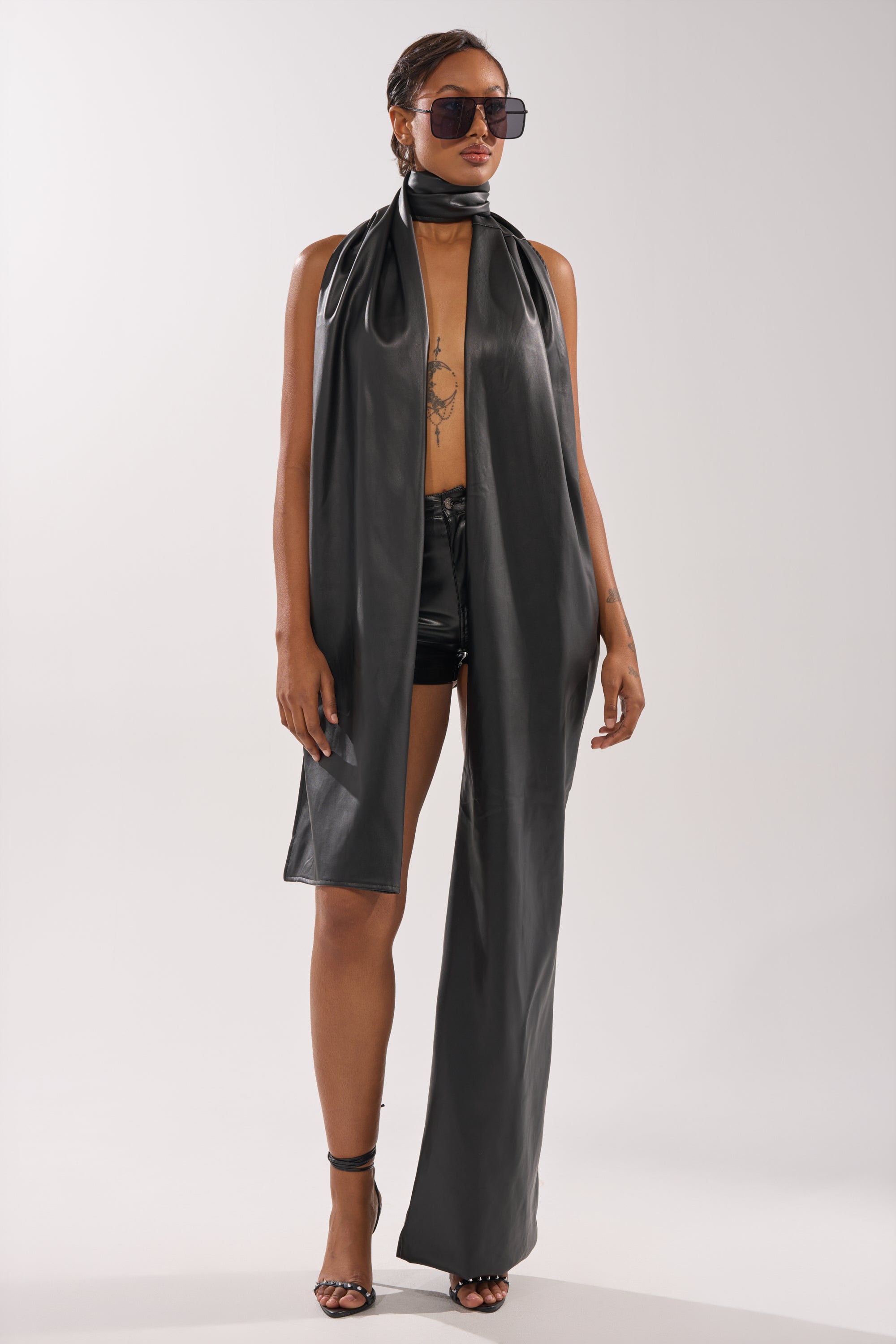 VALLY PU SCARF PANT