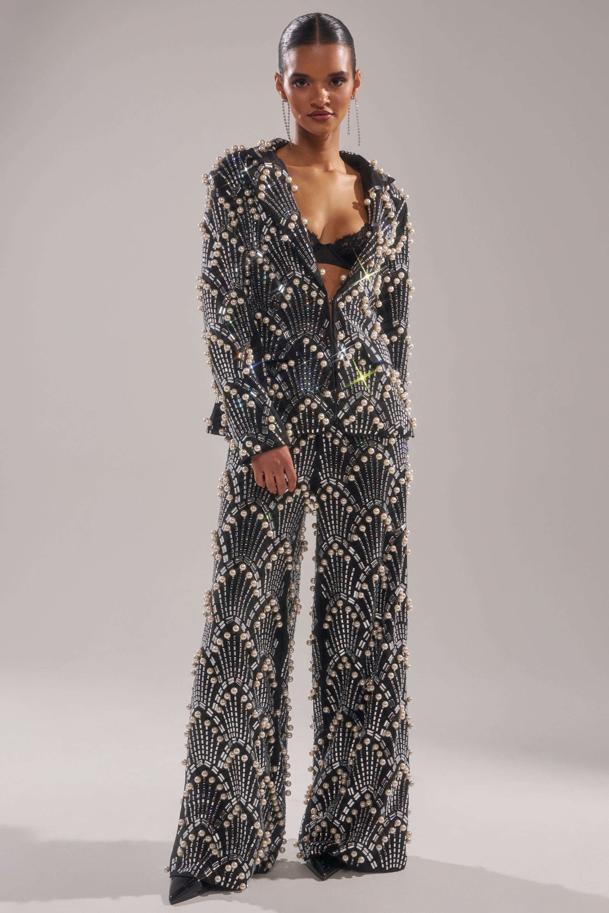 TIMES SQUARE EMBELLISHED BLAZER