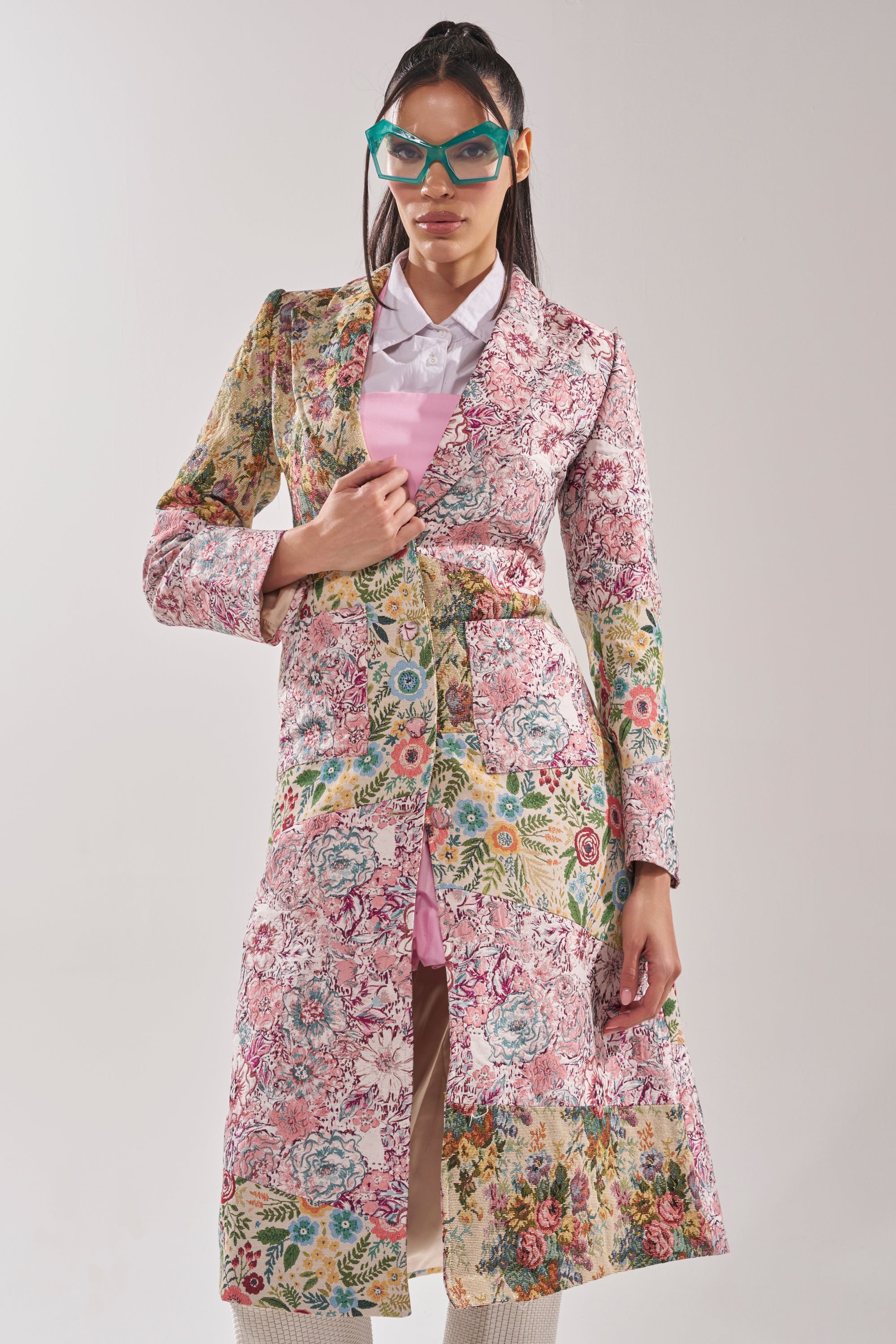 HAD ME AT HELLO PATCHWORK TRENCH