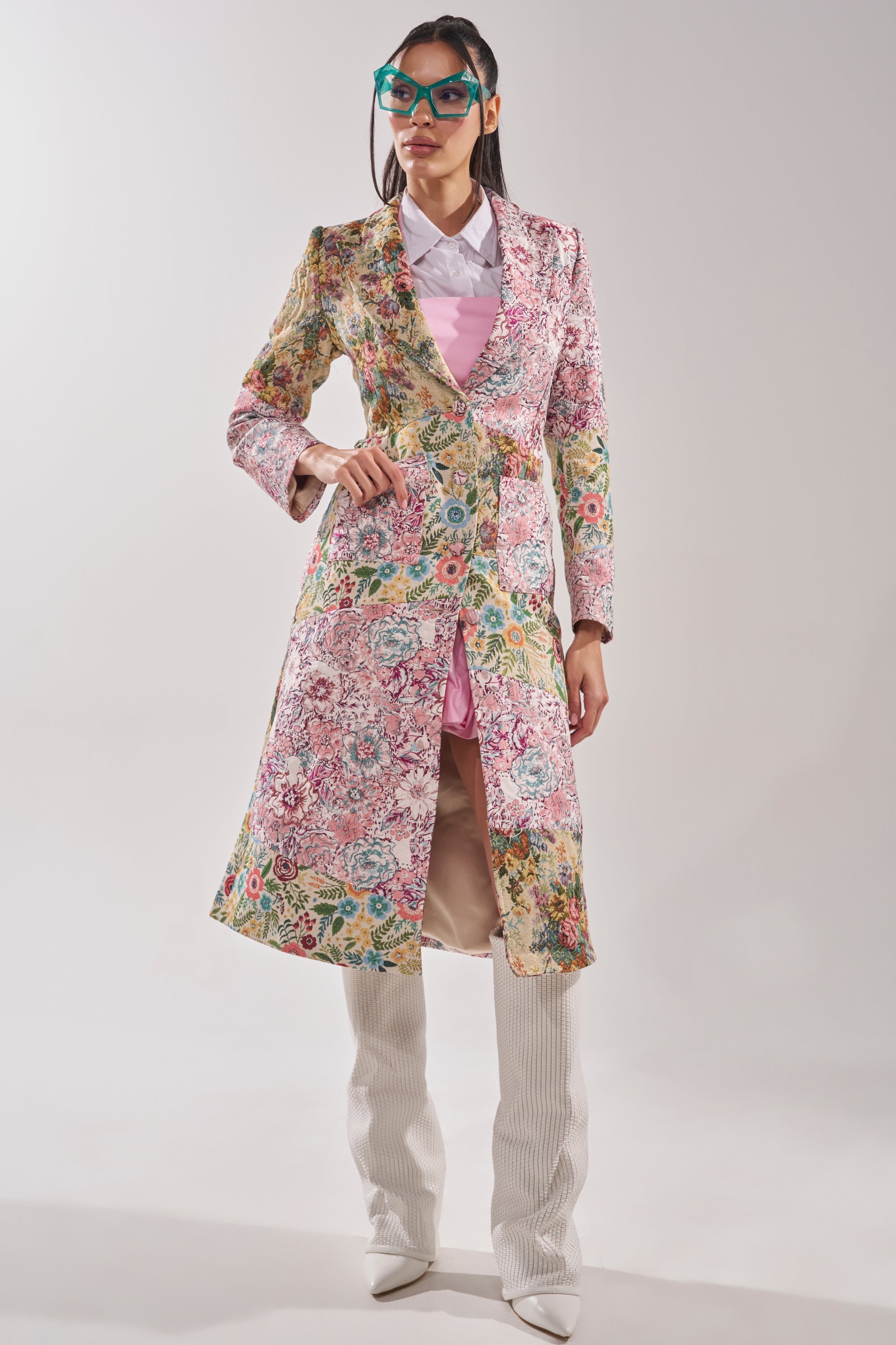 HAD ME AT HELLO PATCHWORK TRENCH
