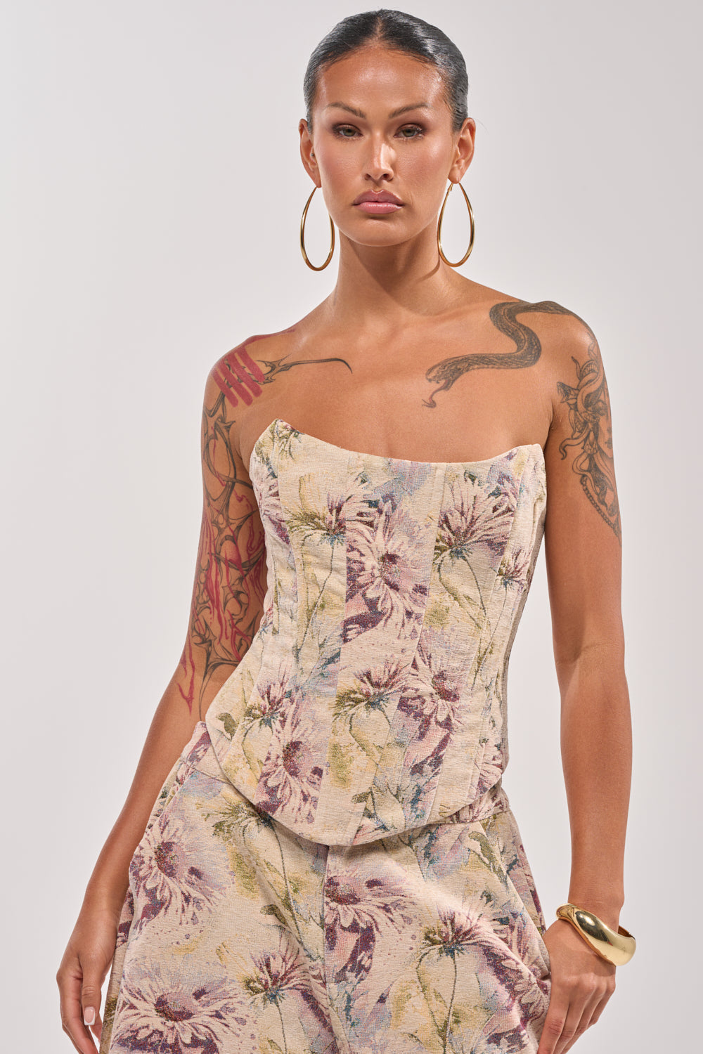 SWEETIE PIE BROCADE CORSET TOP