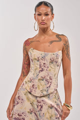 SWEETIE PIE BROCADE CORSET TOP