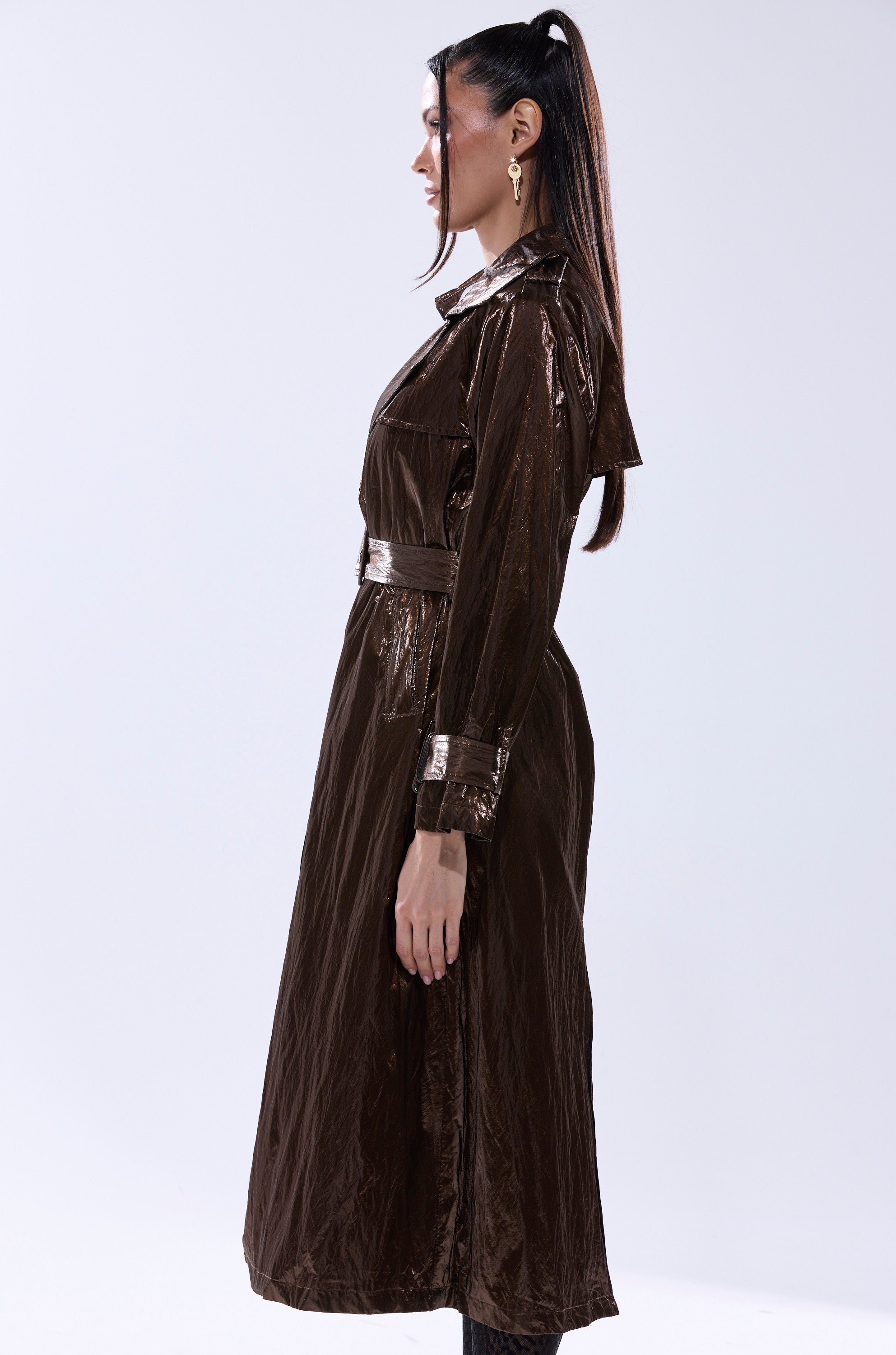 WORK OF ART METALLIC TRENCH
