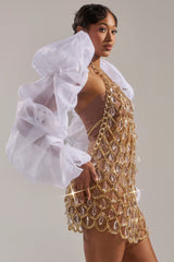 MAIN SQUEEZE ORGANZA SHRUG